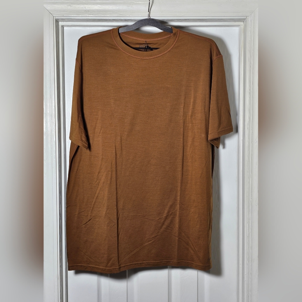 Filson Merino Wool Blend Upf T-Shirt Size XL Whiskey Brown Short Sleeve